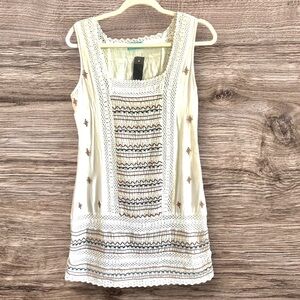 Letarie White Embroidered Coastal Boho Bride Dress Size Small NWT